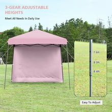 Load image into Gallery viewer, 10 x 10 Feet Pop Up Tent Slant Leg Canopy with Detachable Side Wall-Pink
