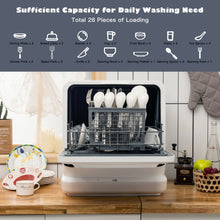 Load image into Gallery viewer, Portable Countertop Dishwasher Air Drying 5 Programs with 7.5L Water Tank
