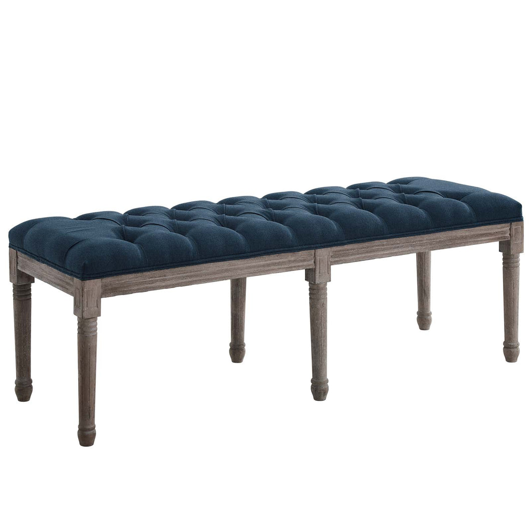 Province French Vintage Upholstered Fabric Bench by Modway