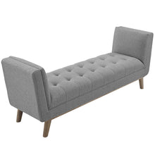 Load image into Gallery viewer, Haven Tufted Button Upholstered Fabric Accent Bench by Modway
