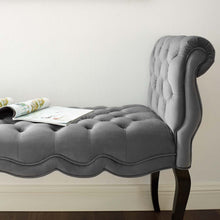 Load image into Gallery viewer, Adelia Chesterfield Style Button Tufted Performance Velvet Bench
