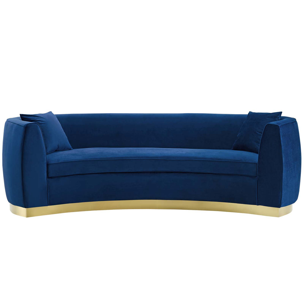 Resolute Curved Performance Velvet Sofa by Modway