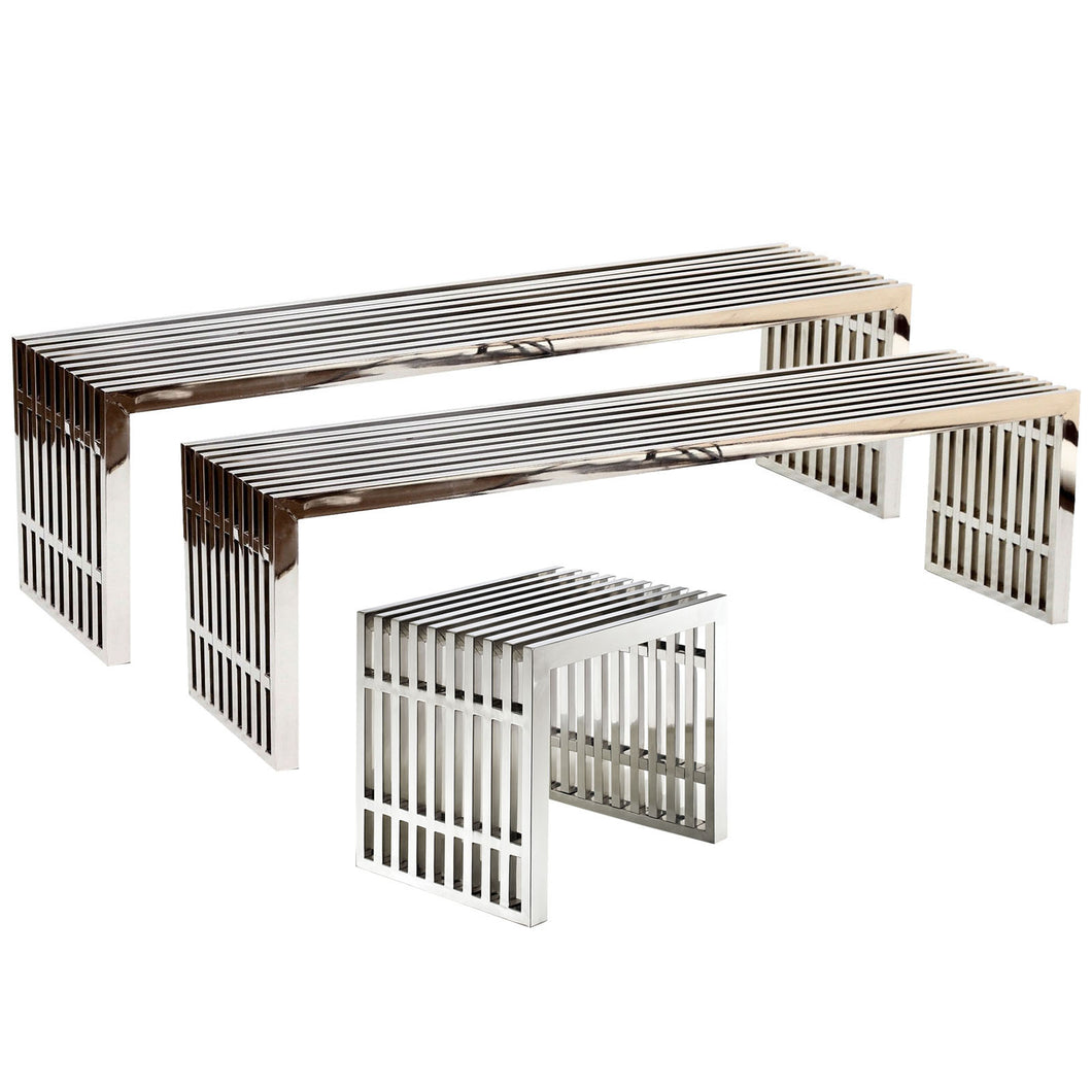 Gridiron Benches Set of 3 by Modway