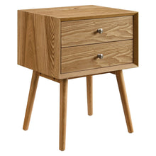 Load image into Gallery viewer, Ember Wood Nightstand With USB Ports
