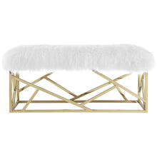 Load image into Gallery viewer, Intersperse Sheepskin Bench by Modway
