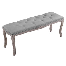 Load image into Gallery viewer, Regal Vintage French Upholstered Fabric Bench by Modway
