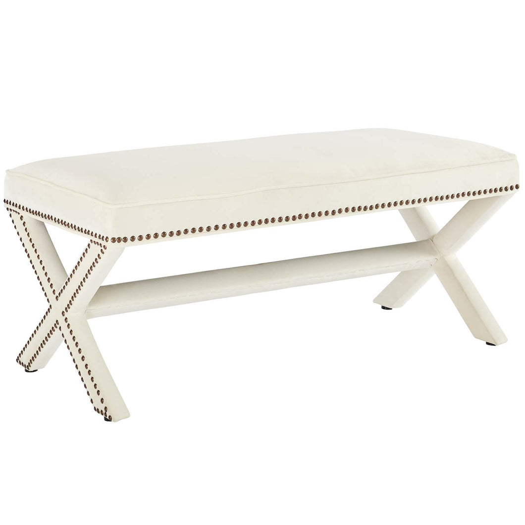 Rivet Performance Velvet Bench by Modway