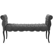 Load image into Gallery viewer, Adelia Chesterfield Style Button Tufted Performance Velvet Bench
