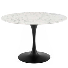 Load image into Gallery viewer, Lippa 48&quot; Round Faux Marble Dining Table by Modway
