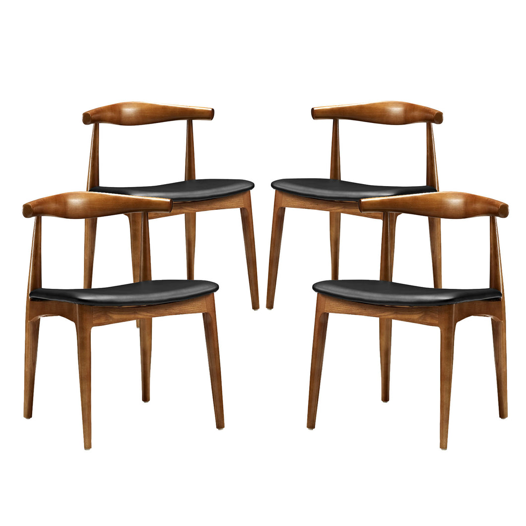 Tracy Wood Dining Chairs Set of 4 by Modway