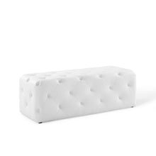 Load image into Gallery viewer, Amour 48&quot; Tufted Button Entryway Faux Leather Bench by Modway
