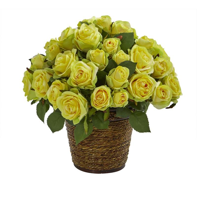 Rose Artificial Arrangement in Basket