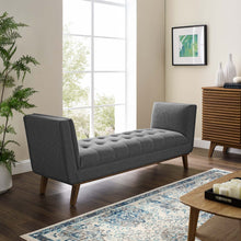 Load image into Gallery viewer, Haven Tufted Button Upholstered Fabric Accent Bench by Modway
