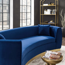 Load image into Gallery viewer, Resolute Curved Performance Velvet Sofa by Modway
