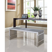 Load image into Gallery viewer, Gridiron Large Stainless Steel Bench by Modway
