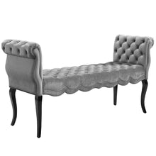 Load image into Gallery viewer, Adelia Chesterfield Style Button Tufted Performance Velvet Bench by Modway
