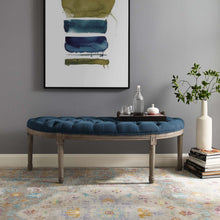 Load image into Gallery viewer, Esteem Vintage French Upholstered Fabric Semi-Circle Bench by Modway
