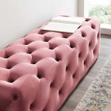 Load image into Gallery viewer, Amour 60&quot; Tufted Button Entryway Performance Velvet Bench
