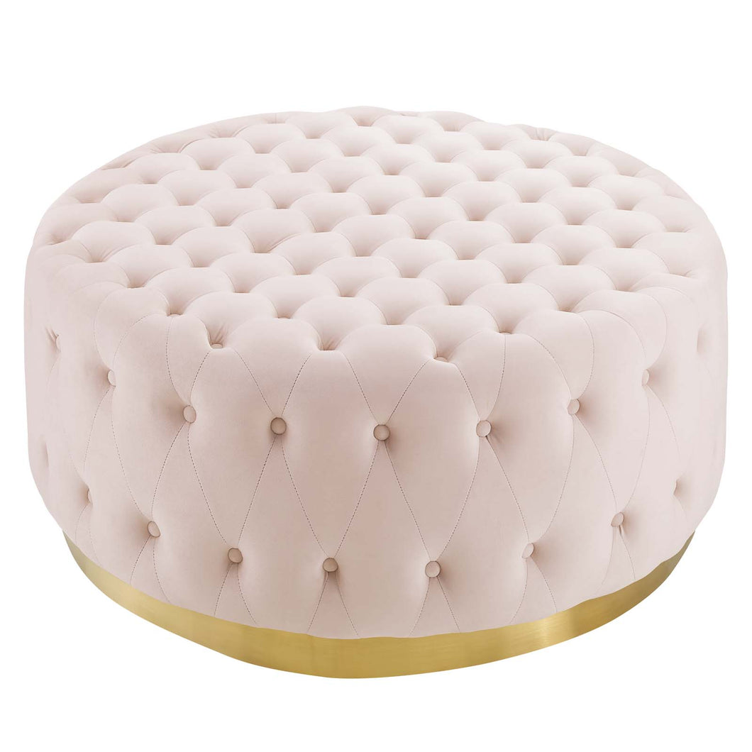 Ensconce Tufted Performance Velvet Round Ottoman by Modway