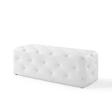 Load image into Gallery viewer, Amour 48&quot; Tufted Button Entryway Faux Leather Bench by Modway
