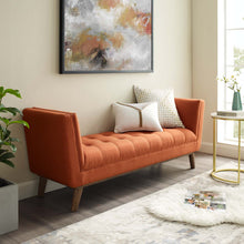 Load image into Gallery viewer, Haven Tufted Button Upholstered Fabric Accent Bench
