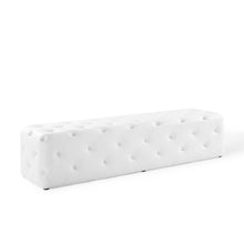 Load image into Gallery viewer, Amour 72&quot; Tufted Button Entryway Faux Leather Bench by Modway
