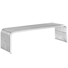 Load image into Gallery viewer, Pipe 60&quot; Stainless Steel Bench by Modway
