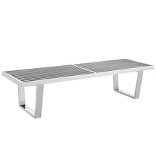 Load image into Gallery viewer, Sauna 5&#39; Stainless Steel Bench by Modway
