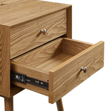 Load image into Gallery viewer, Ember Wood Nightstand With USB Ports
