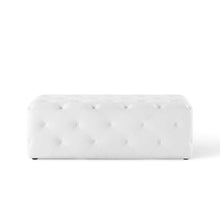 Load image into Gallery viewer, Amour 48&quot; Tufted Button Entryway Faux Leather Bench by Modway
