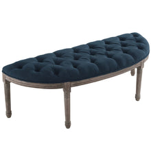 Load image into Gallery viewer, Esteem Vintage French Upholstered Fabric Semi-Circle Bench by Modway
