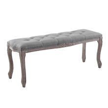 Load image into Gallery viewer, Regal Vintage French Upholstered Fabric Bench by Modway
