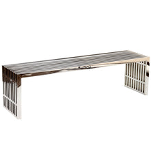 Load image into Gallery viewer, Gridiron Large Stainless Steel Bench by Modway
