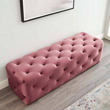 Load image into Gallery viewer, Amour 60&quot; Tufted Button Entryway Performance Velvet Bench
