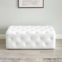 Load image into Gallery viewer, Amour 48&quot; Tufted Button Entryway Faux Leather Bench by Modway
