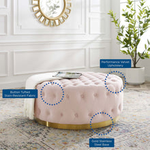 Load image into Gallery viewer, Ensconce Tufted Performance Velvet Round Ottoman by Modway
