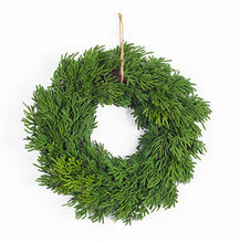 Load image into Gallery viewer, Pine Wreath Candle Ring with Jute Hanger 11.5&quot;D
