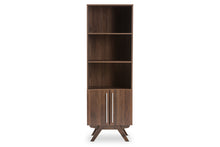 Load image into Gallery viewer, Baxton Studio Ashfield Mid-Century Modern Walnut Brown Finished Wood Bookcase
