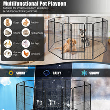 Load image into Gallery viewer, 8 Metal Panel Heavy Duty Pet Playpen Dog Fence with Door-48 inches
