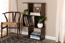 Load image into Gallery viewer, Baxton Studio Legende Modern and Contemporary Brown and Dark Grey Finished Display Bookcase
