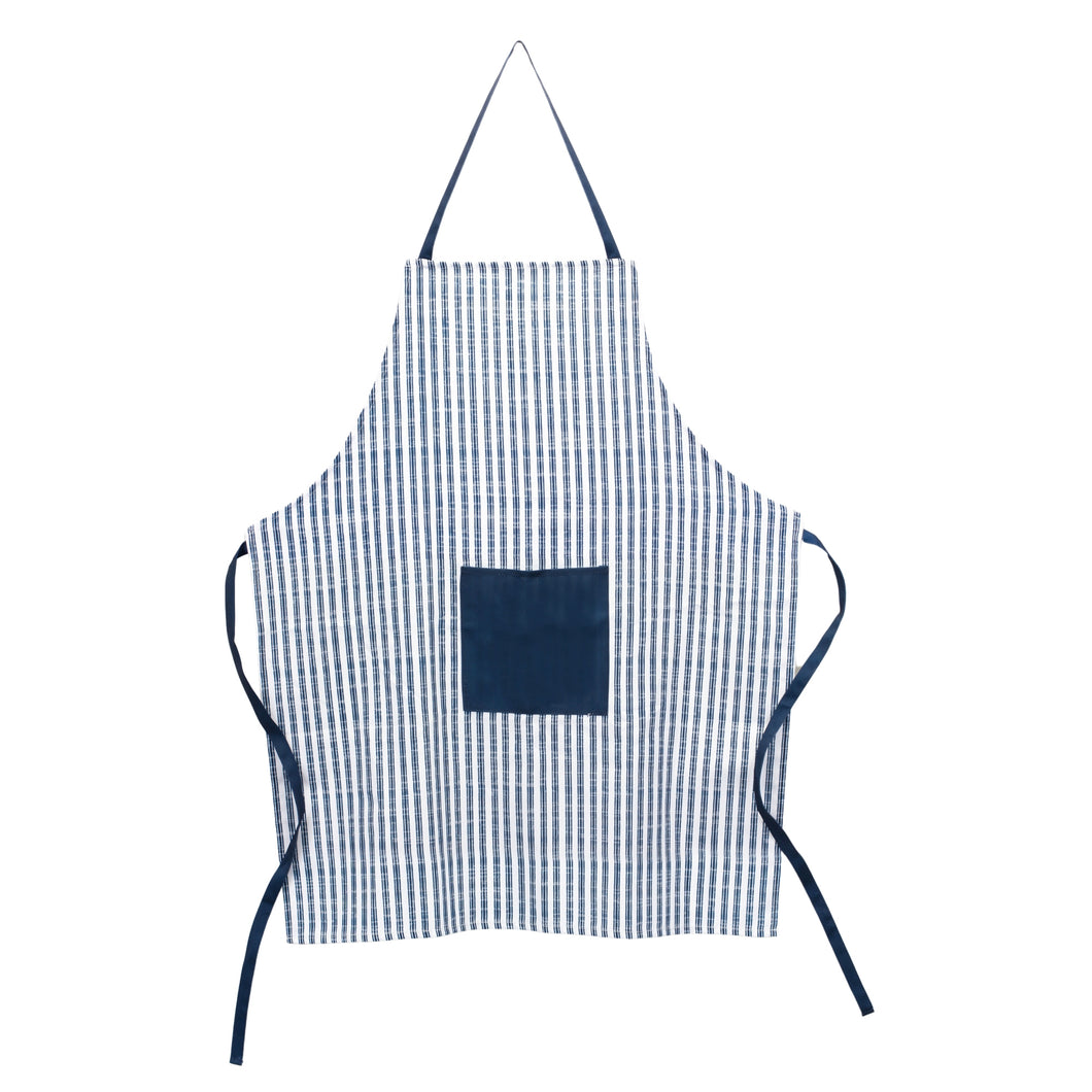 Blue and White Striped Kitchen Apron 50