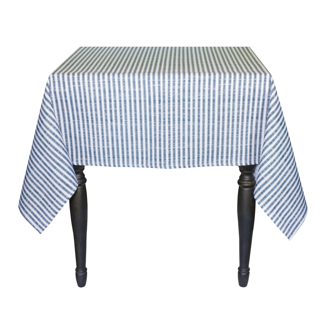 Blue and White Striped Dining Table Cloth 72