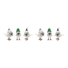 Load image into Gallery viewer, Winter Bird with Hat and Pine Accent (Set of 6)
