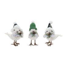 Load image into Gallery viewer, Winter Bird with Hat and Pine Accent (Set of 6)
