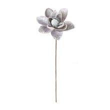 Load image into Gallery viewer, Glittered Magnolia Flower Stem (Set of 2)
