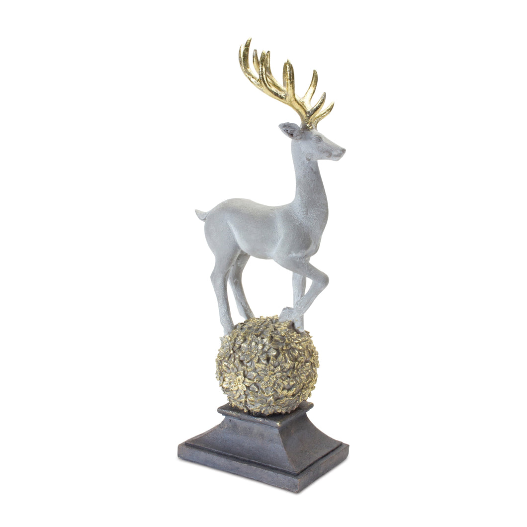 Winter Deer Figurine on Orb 14