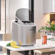 Load image into Gallery viewer, Countertop Automatic Ice Maker Machine  27Lbs/24 Hrs with Scoop and Basket-Silver
