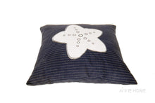 Load image into Gallery viewer, Anne Home - Blue Pillow White Star
