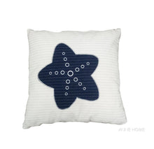 Load image into Gallery viewer, Anne Home - White Pillow Blue Star
