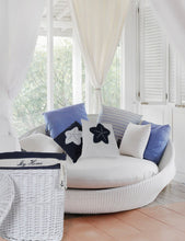 Load image into Gallery viewer, Anne Home - White Pillow Blue Star
